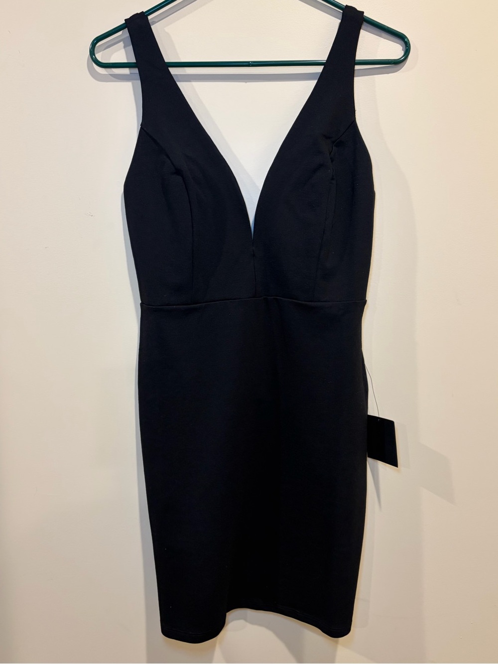 Lulu's Black Plunging V-Neck Sleeveless Mini Dress NWT